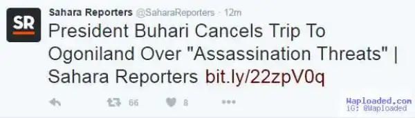 President cancels trip to Ogoniland over 